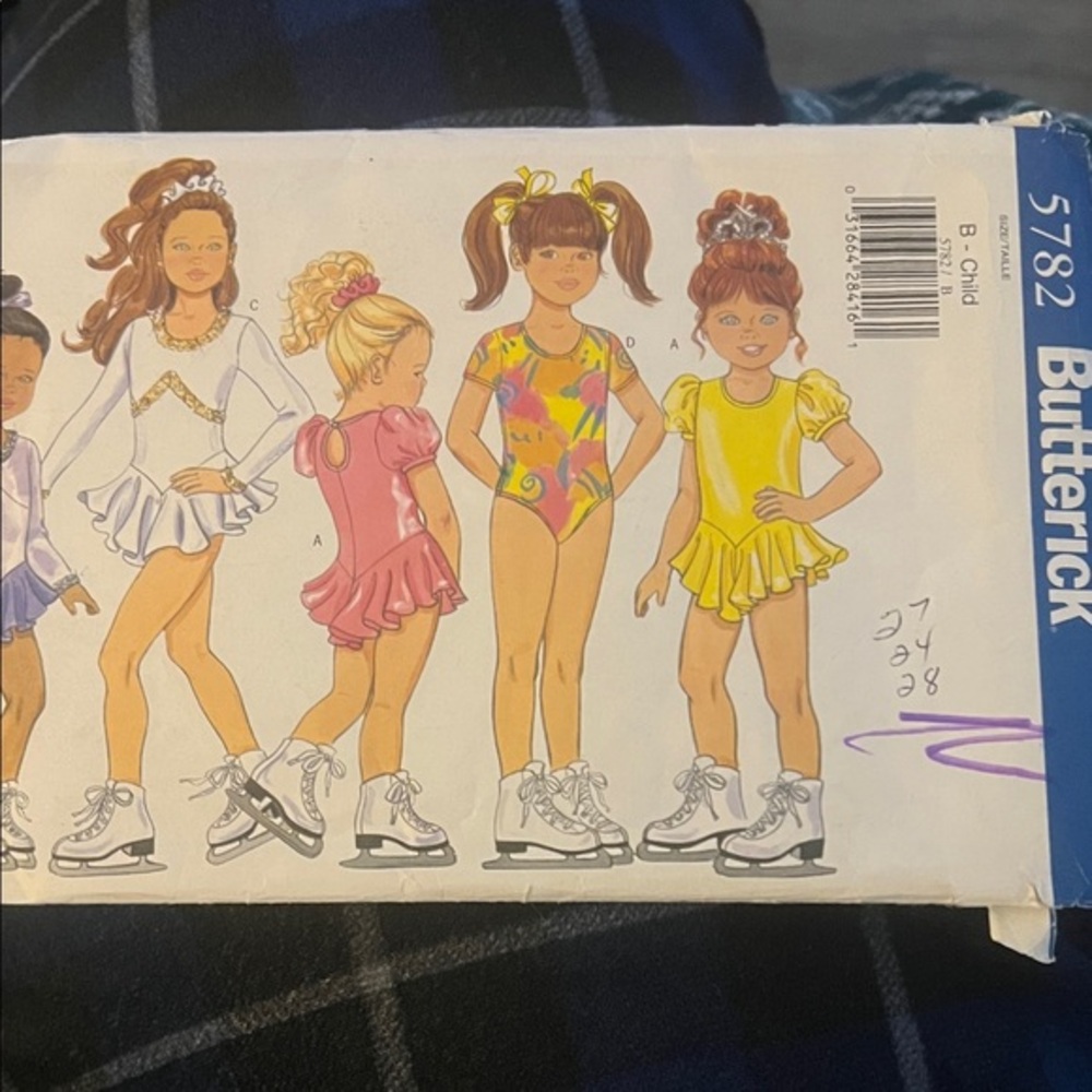 Butterick Sewing Pattern Leotard Bodysuit 5 Styles Size 2T-6X Ruffle Skirt UC
